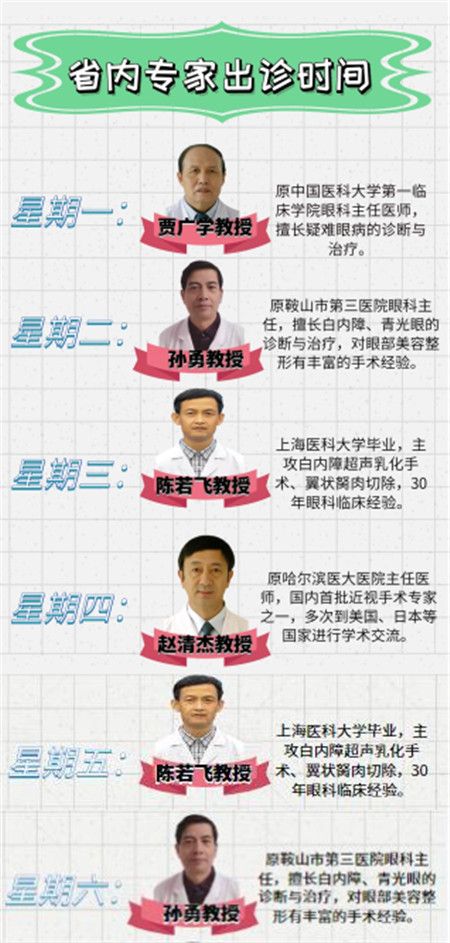 【通知】新調整 博愛(ài)眼科專(zhuān)家出診時(shí)間表！(圖1)